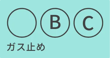 B, C ガス止め
